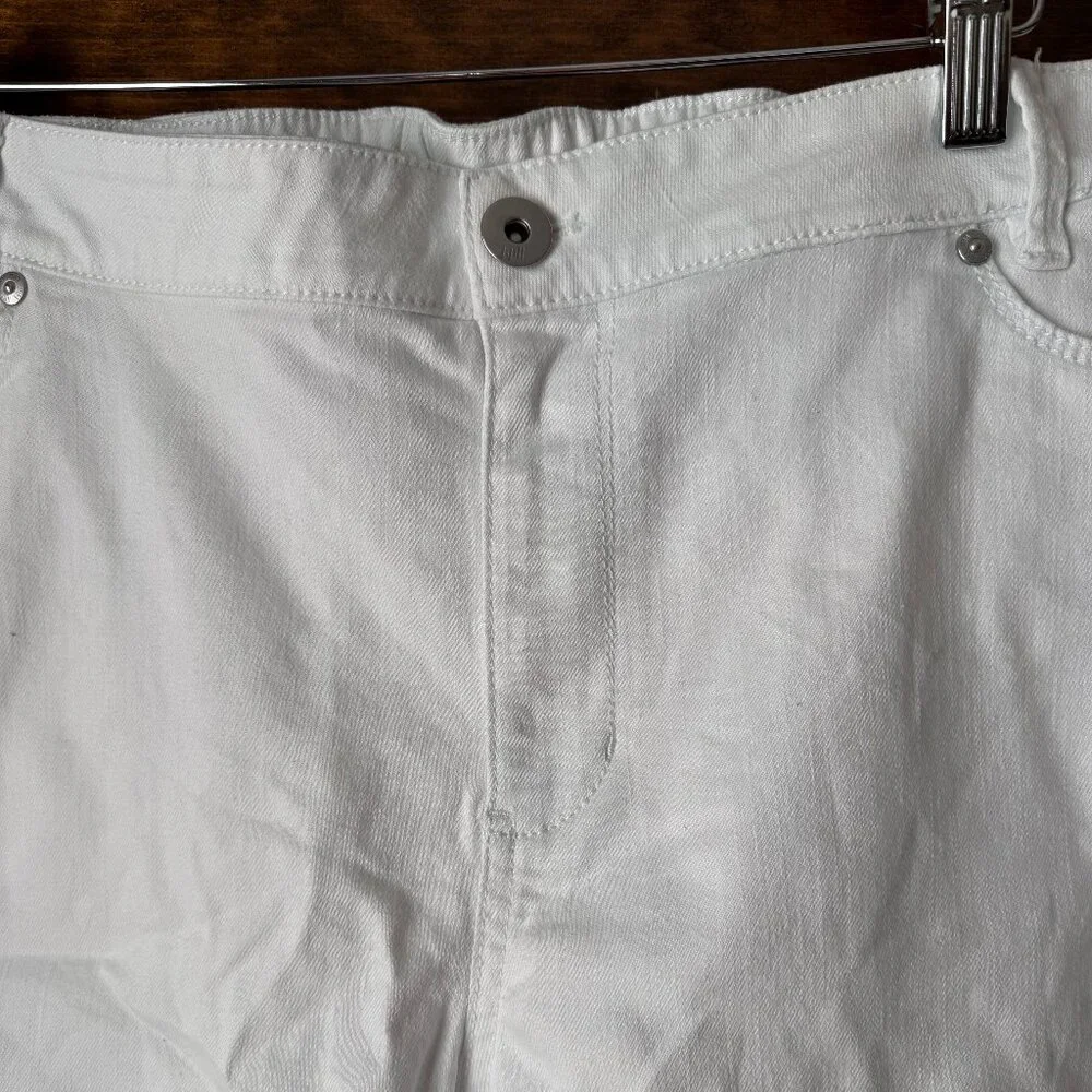 J. Jill White Jean Bermuda Shorts Size 18